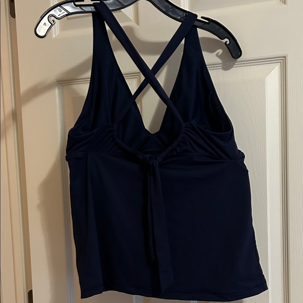 Athleta Navy Blue Strappy Swim Tank Top - Picture 3 of 3